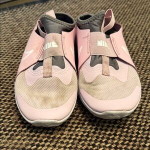 Nike Kids Pink and Gray Slip-On Sneakers, size 2